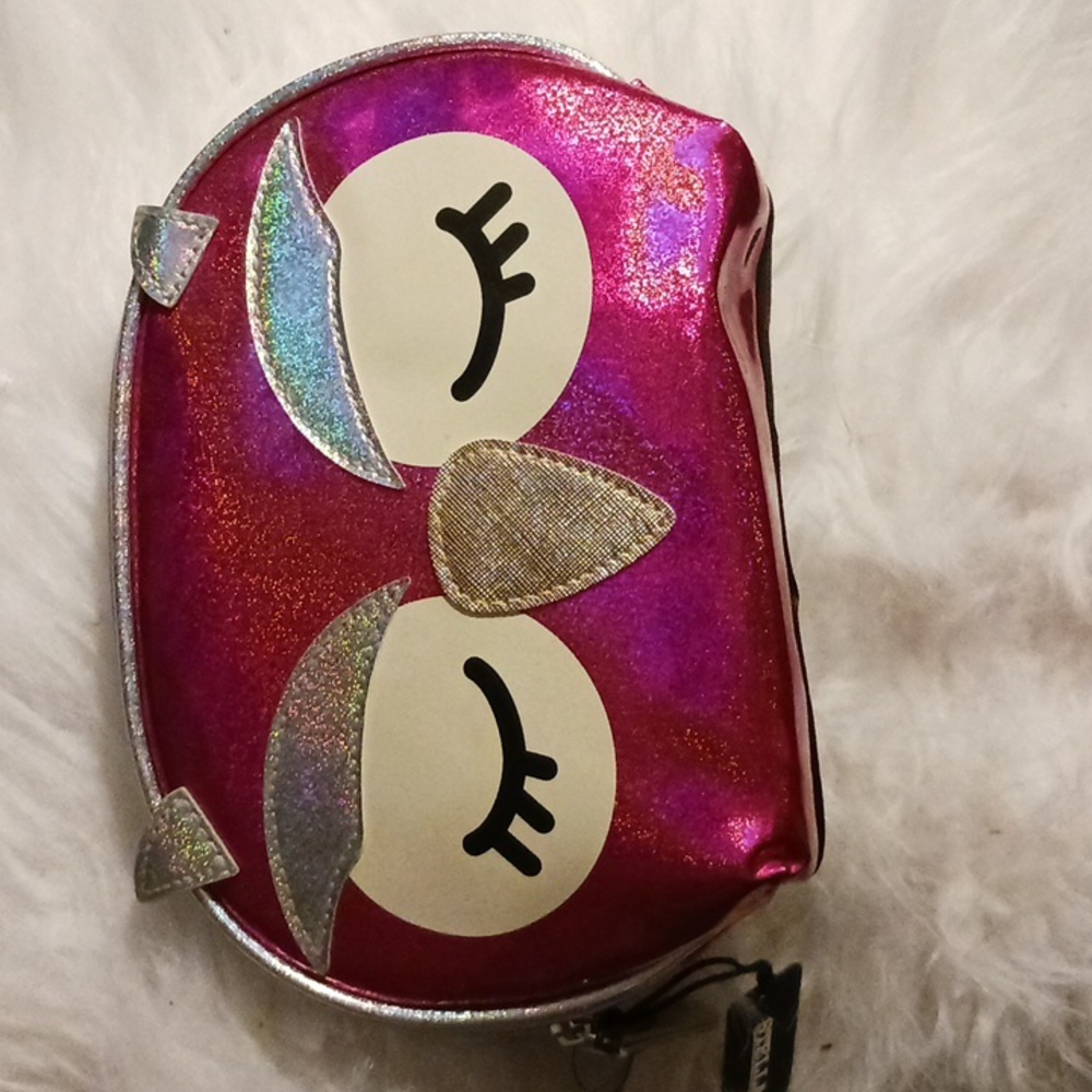 STELLA & MAX PINK OWL COSMETIC CASE